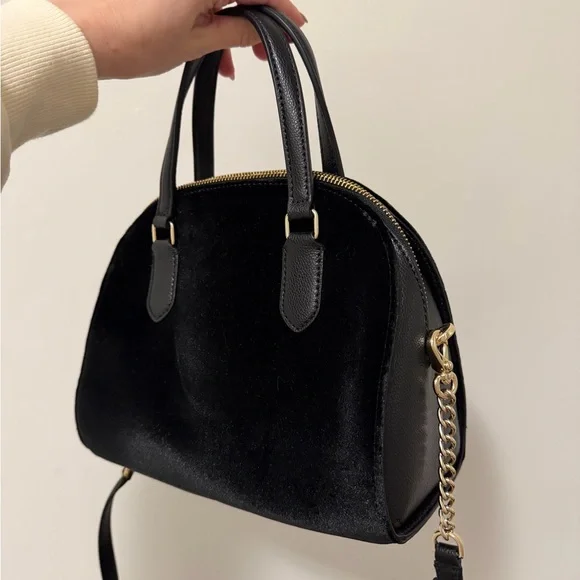 Kate Spade Bag | Black Velvet with Pearls - Picture 4 of 5